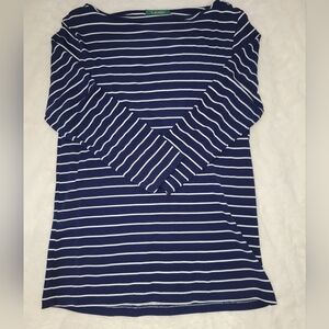 Ralph Lauren Blue and White Striped Dress